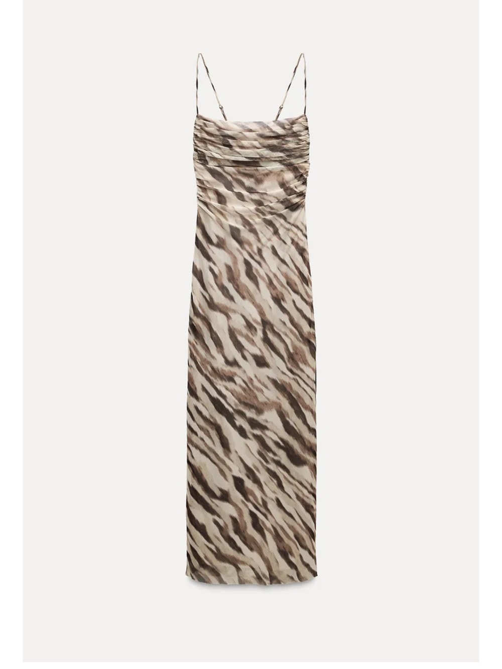 Zara Animal-Print Maxi Dress - Brown, Beige